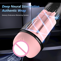 Masturbateur automatique masculin le plus vendu, rotation télescopique à 7 vitesses, double vibration, déclenchement à un bouton, étanche IPX7, toucher réaliste