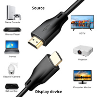 Kabel HDMI versi HDMI 8K nilon jala, mendukung HDR TDR tes 8K 60Hz 4K 120Hz