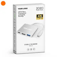 Type-c to HDMI + USB3.0 Adapter Cable, 3 in 1