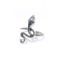 Jeu en alliage de zinc de haute qualité Dark Souls 3 Bague serpent de style rétro populaire pour homme