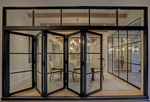 Cadre en acier Galvanisé En Acier Porte En Verre Portes Pliantes - Product Image 2