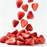 Gevriesdroogde Aardbeien Zonder Toegevoegde Gezonde Gedroogde Vruchten Snacks Met Zoetzure Smaak Natuurlijk Droog Fruit In Bulkverpakking