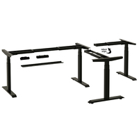 Meilleur vendeur, cadre de table de bureau debout en forme de L, réglable en hauteur, ergonomique, électrique, à double moteur