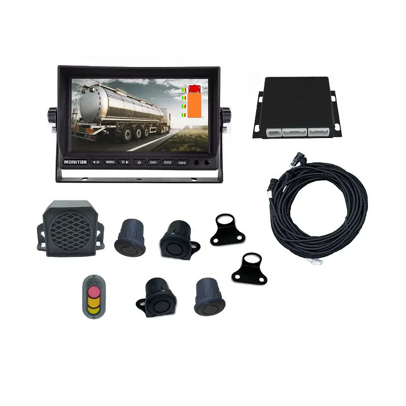 Cámara de sensor de proximidad para vehículo, sistema de advertencia y alerta con alarma de advertencia personalizada, 12V-24V dc