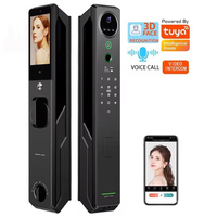 Kunci Pintar WiFi Tuya dengan Baterai Ganda Daya Tahan Lama, 3 Kamera, Biometrik Sidik Jari, Pengenal Telapak Tangan, Pengenal Wajah, Kata Sandi, Kartu
