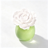 Diffuseur d'huiles essentielles en céramique parfumée écologique, plâtre aromatique, fleur en porcelaine faite à la main, parfum d'ambiance pour la maison