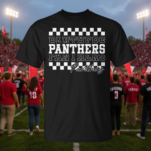 T-shirt à imprimé à carreaux Panthers pour les enseignants, esprit scolaire - Product Image 3