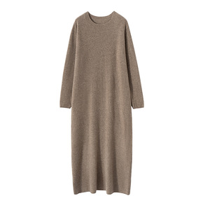 Abito Invernale in Cashmere Lavorato a Maglia, Elegante Vestito da Donna con Collo Tondo e Maniche Lunghe - Product Image 5