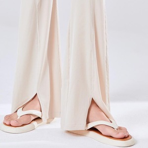 Pantaloni Premaman YIYI a Gamba Larga, Elasticizzati, Svasati, Sottili e Traspiranti con Supporto per la Pancia, Casual - Product Image 5