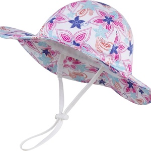 Beach Bowknot Beach Sun Protection Hats Adjustable Bucket Hats for Toddler Kids Baby and Girls(Bowknot Rose <b>Red</b>) - Product Image 6