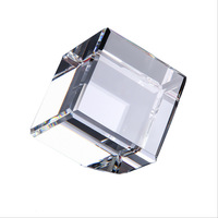 Bloc transparent vierge pour gravure interne, support photo, ornement DIY personnalisé, pilier, polissage, impression de logo