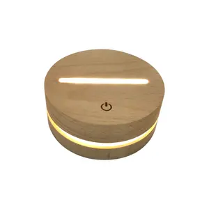 Holz runde leuchtende Basis einfache nach Hause polierte Massivholz produkte Desktop-Handwerk Ornamente