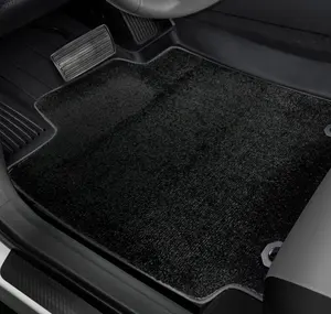 4 Pcs Black Pvc Anti-slip Backing Car Floor Mat Custom Service Floor Mats Foot For Car Front And Back Car Mats