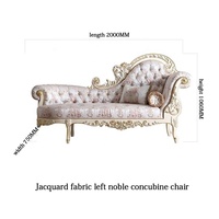 Traditionelles Design Wohnzimmer-Möbelset Klassische Goldfolie Massivholz-Schnitzerei Chaiselongue Relaxsessel Esszimmer
