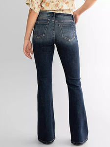 YUANBOFEI Jeans di Alta Qualità da <span class=keywords><strong>Donna</strong></span>, Jeans <span class=keywords><strong>Neri</strong></span> Skinny a Zampa d'Elefante, Vita Alta, Elasticizzati, <span class=keywords><strong>Slim</strong></span> <span class=keywords><strong>Fit</strong></span>, <span class=keywords><strong>Pantaloni</strong></span> a Campana per Uso Quotidiano - Product Image 3