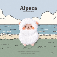 Aplique de ropa con forma de animal de oveja, moda personalizada, venta al por mayor, Chenille, forma de oveja, bordado de dibujos animados, Parche de chenilla zodiaco