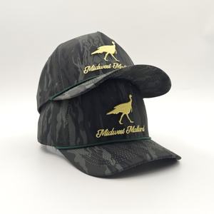 Casquette de baseball en polyester Oxford Dobby à 5 panneaux, motif camouflage, broderie personnalisée, fermeture arrière réglable, très vendue - Product Image 2