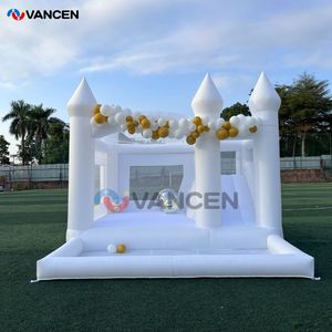Istana pantul pernikahan putih anak-anak dewasa melompat rumah bouncing putih dengan lubang bola dan Slide Kombo untuk pesta ulang tahun - Product Image 3