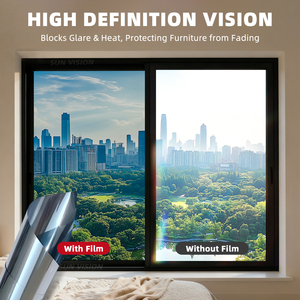 Film <span class=keywords><strong>de</strong></span> Confidentialité Miroir Unidirectionnel pour Fenêtre <span class=keywords><strong>de</strong></span> <span class=keywords><strong>Toit</strong></span>, Isolation Thermique, Anti-UV, <span class=keywords><strong>Protection</strong></span> <span class=keywords><strong>Solaire</strong></span> pour Verre <span class=keywords><strong>de</strong></span> Bâtiment et Véranda - Product Image 4