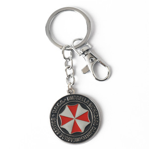 Nuevas llegadas Resident <span class=keywords><strong>Evil</strong></span> llaveros de metal al por mayor paraguas coche llavero película Logo llavero promocional Accesorios - Product Image 6