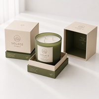 Boîtes cadeaux pour bougies avec logo personnalisé, pelliculage brillant, emballage recyclable pour parfums, vêtements, perruques, lingerie