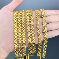 Bracelet en laiton plaqué or 24 carats en forme de X, maillons entrecroisés taillés en diamant, prix d'usine, vente en gros de bijoux JXX