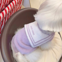 Vêtements pour animaux de compagnie en tricot uni, vêtements pour chats, pull en polaire doux pour chien