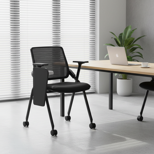 Silla de Reuniones Plegable de Plástico Moderna, Silla Apilable para Visitantes de Oficina, para Sala de Conferencias y Capacitación - Product Image 1