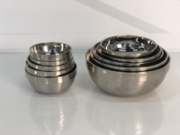 Zhenneng coréen Double bol en acier inoxydable résistant aux hautes températures mains non repassantes 16cm bol anti-repassage