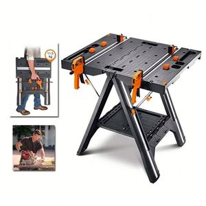 Bancs de travail multifonctionnels en bois DIY, scie à découper, établi de <span class=keywords><strong>menuiserie</strong></span> portable, <span class=keywords><strong>table</strong></span> de travail pliable, <span class=keywords><strong>table</strong></span> de travail mobile pour le travail du bois - Product Image 1
