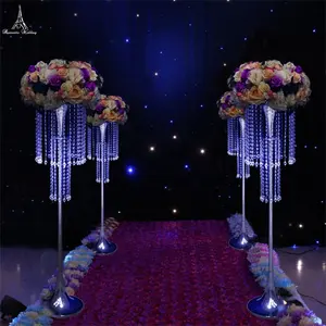 אקריליק פרח Stand סידורי חתונה נישואי אספקת קישוטי שולחן דקור ברור תצוגת גביש מדף שלב עמוד