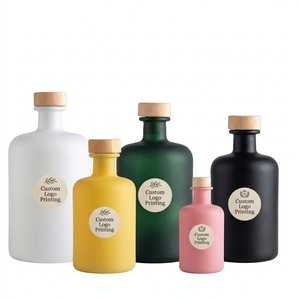Bouteille en verre personnalisée avec bouchon, finition mate, noir, blanc, vert, colorée, 500 ml, 700 ml, 750 ml, pour gin, <span class=keywords><strong>rhum</strong></span>, whisky, vodka - Product Image 2