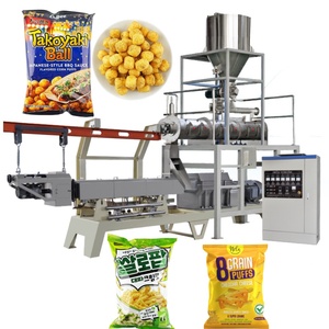 Ligne de production de boules soufflées à grains gros - Machine multifonctionnelle pour la fabrication de snacks soufflés - Product Image 1