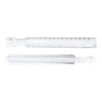 Loupe-règle transparente en acrylique de 15 cm, outil de mesure manuel multifonctionnel pour la peinture et l'enseignement
