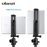 Ulanzi U-PAD Pro dudukan Tripod Tablet aluminium, dudukan Tripod dengan sepatu dingin untuk IPad, pemegang adaptor Tablet logam dengan sekrup dudukan 1/4"