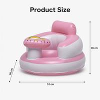 Aufblasbarer Moderner Baby-Bodensitz mit Eingebauter Luftpumpe, Herzförmiges Tablett, Rosa Kleinkind-Sofa zum Sitzen Lernen, Füttern, für Schlafzimmer und Wohnzimmer