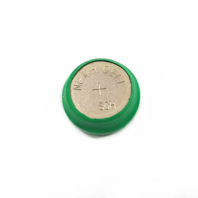 Nimh Oplaadbare Knop Batterij 1.2V 2.4V 3.6V 4.8V 6V 7.2V 8.4V 9.6V 10.8V 12V 80Mah 80H Mh Coin Batterijen