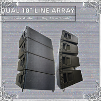 Amplificateurs de classe D 700W contrôlés par DSP actif HDL-20A, double caisson de basses, enceintes professionnelles à ligne acoustique double de 10 pouces, 8 ohms