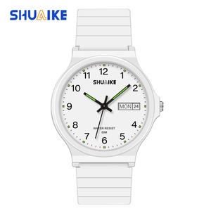 SHUAIKE 1067 Nouvelle montre sport de luxe à quartz, double affichage de la date, affichage électronique, étanche, montre de mode pour homme, bracelet en plastique, vente en gros - Product Image 2