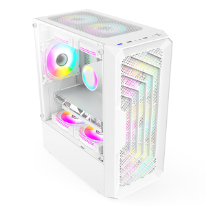 Estuche para PC para juegos Blanco/<span class=keywords><strong>Mini</strong></span>-<span class=keywords><strong>ITX</strong></span> 240mm Radiador superior 120mm X3 Ventiladores de refrigeración frontales USB 3,0 y HD Audio Acabado mate - Product Image 1