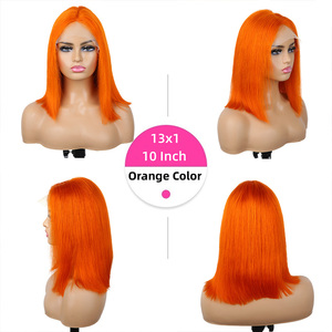 วิกผมยาวสีส้มสดใสแบบ Remy <span class=keywords><strong>ผม</strong></span>บราซิล  พร้อมเชือกผูกด้านหน้าแบบ Lace  แบบ Double Drawn  ปมฟอกสี  ไม่ต้องใช้กาว  มี Baby Hair  ขายส่ง - Product Image 6