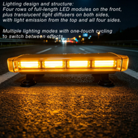 12V Bernsteinfarbene LED-Warnleuchte mit Saugnapfhalterung Verkehrsleitlicht Stroboskoplicht für Abschleppwagen Nutzfahrzeuge