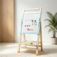 Chevalet en bois pour enfants avec rouleau de papier, en contreplaqué durable, jouet artistique pour dessin et peinture, pour l'apprentissage des enfants et des tout-petits, OEM ODM, logo personnalisé