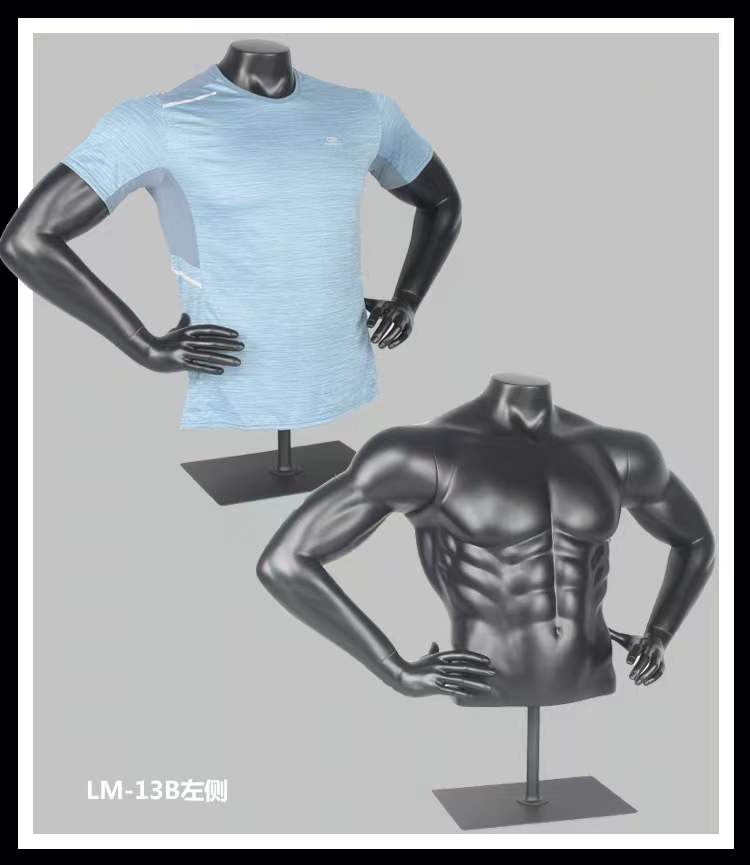 トルソーマネキンスポーツマネキンハーフスケールマネキン男性の胴体