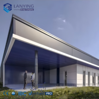 Atelier de construction en structure métallique préfabriquée, bâtiment en structure métallique préfabriquée