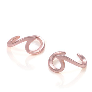 Orecchini a onda in stile coreano da donna, alla moda, minimalisti, eleganti, con clip, senza piercing. - Product Image 3