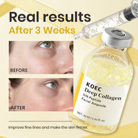 Ampoule faciale au collagène profond et aux peptides de soie KOEC, sérum liftant intensif pour le visage, anti-âge, raffermissant, hydratant