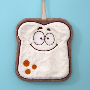 Cartone animato ricamato nuovo carino appeso asciugamano per le mani del cuore della ragazza assorbente ad asciugatura rapida addensato - Product Image 6