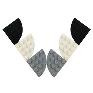 En toute sécurité ABS plastique No.30565 plaque coin rond 4X4 enfants bricolage accessoires jouet briques approvisionnement d'usine blocs de construction - Product Image 6