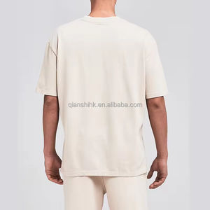 Camiseta de algodón de colores cómodos personalizada, camiseta de peso pesado con hombros caídos, fabricante de camisetas personalizadas, camiseta cuadrada en blanco para hombre - Product Image 4